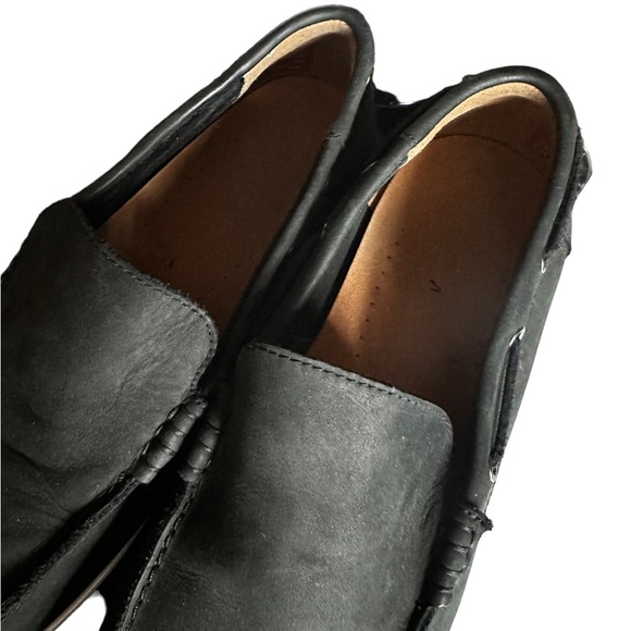 Clarks Leather Loafers - Matte Black Size 8.5 - Picture 4 of 8